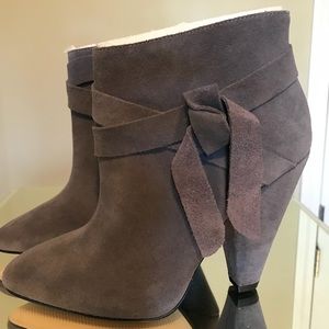 Nine West Gray Suede Booties. New!